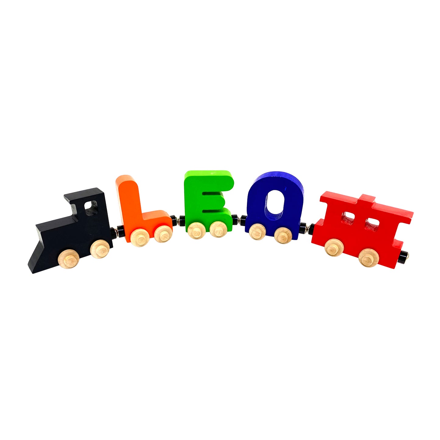 3 Letter Train Wooden Perosnalized Name Letters Includes Train & Wagon Letters Puzzle Includes Train & Wagon Free