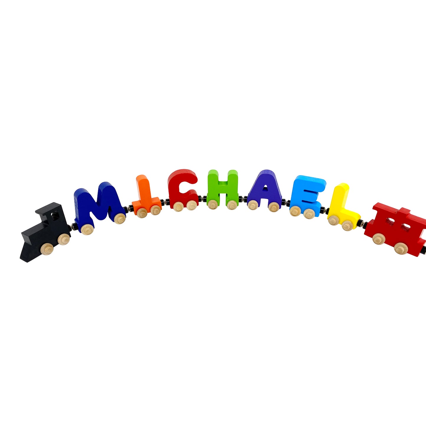 7 Letter Train Wooden Perosnalized Name Letters Includes Train & Wagon Letters Puzzle Includes Train & Wagon Free